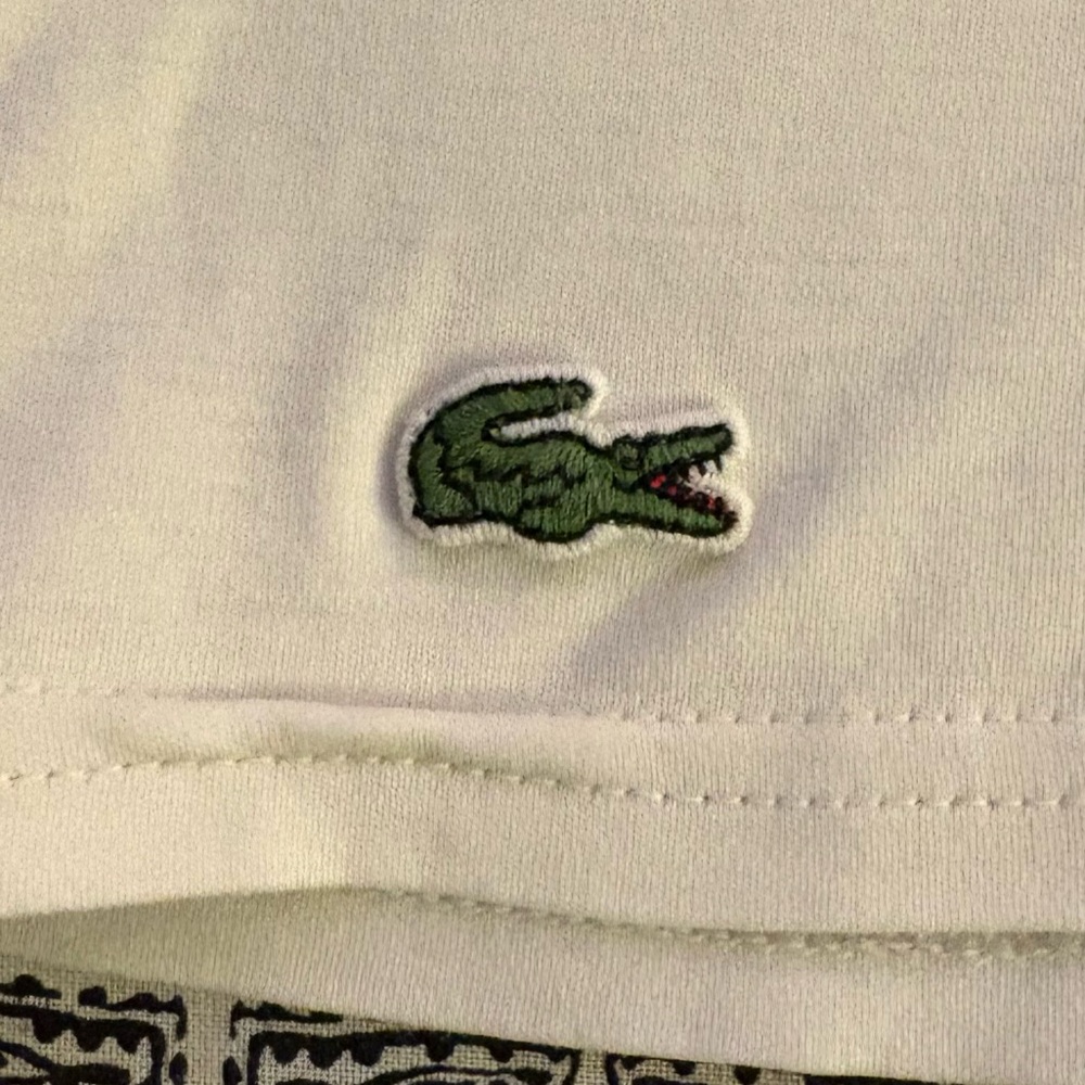 LACOSTE White Cap Sleeve Tee size 36 - Picture 5 of 8